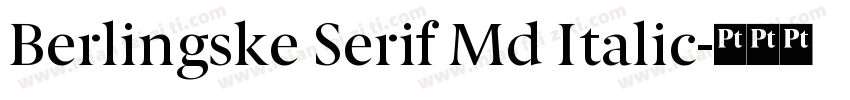 Berlingske Serif Md Italic字体转换